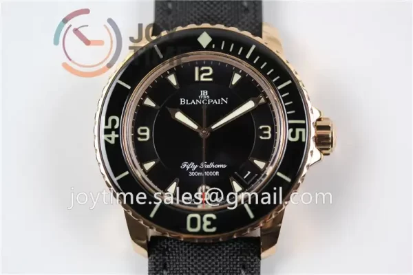 Blancpain Fifty Fathoms ZF 1:1 Best Edition RG Case Sail-canvas Strap A2836