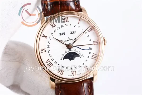 Blancpain Villeret Complicated Function OMF 1:1 Best Edition RG Case Leather Strap A6654