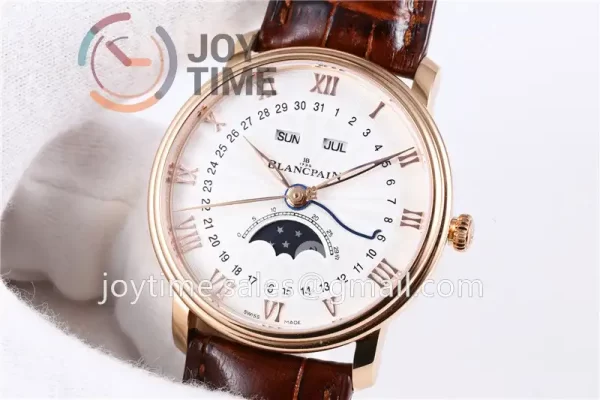 Blancpain Villeret Complicated Function OMF 1:1 Best Edition RG Case Leather Strap A6654