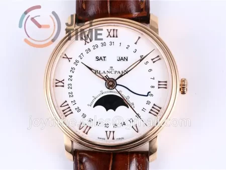 Blancpain Villeret Complicated Function OMF 1:1 Best Edition RG Case Leather Strap A6654