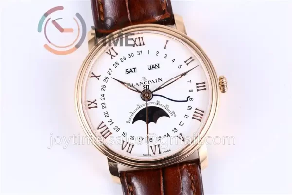 Blancpain Villeret Complicated Function OMF 1:1 Best Edition RG Case Leather Strap A6654