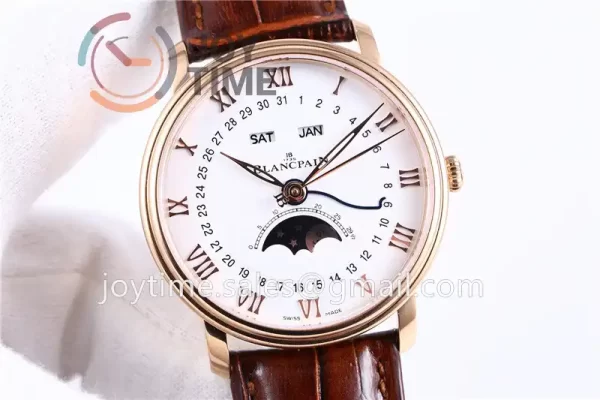 Blancpain Villeret Complicated Function OMF 1:1 Best Edition RG Case Leather Strap A6654