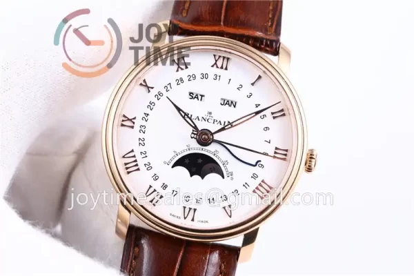 Blancpain Villeret Complicated Function OMF 1:1 Best Edition RG Case Leather Strap A6654