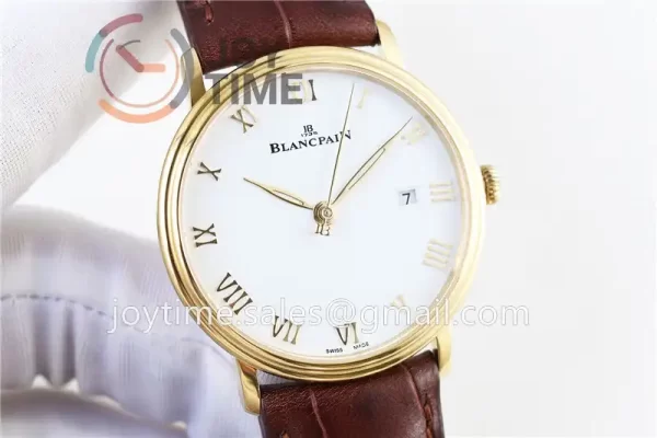 Blancpain Villeret ZF 1:1 Best Edition YG Case Leather Strap A1151