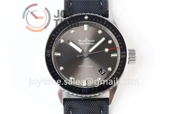 Blancpain Fifty Fathoms Bathyscaphe ZF 1:1 Best Edition SS Case Sail-canvas Strap A1315