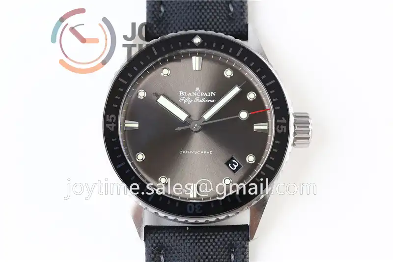 Blancpain Fifty Fathoms Bathyscaphe ZF 1:1 Best Edition SS Case Sail-canvas Strap A1315