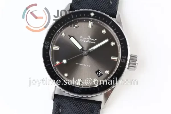 Blancpain Fifty Fathoms Bathyscaphe ZF 1:1 Best Edition SS Case Sail-canvas Strap A1315