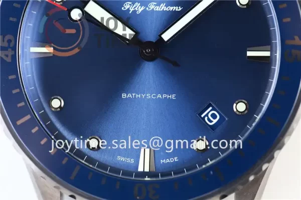 Blancpain Fifty Fathoms Bathyscaphe ZF 1:1 Best Edition Ceramic Case Sail-canvas Strap A1315