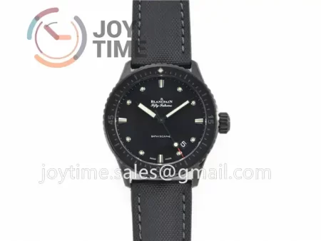 Blancpain Fifty Fathoms Bathyscaphe ZF 1:1 Best Edition Ceramic Case Sail-canvas Strap A1315