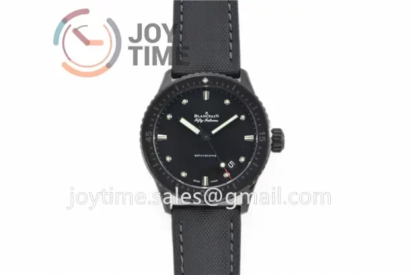 Blancpain Fifty Fathoms Bathyscaphe ZF 1:1 Best Edition Ceramic Case Sail-canvas Strap A1315