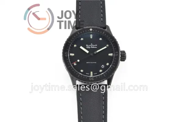 Blancpain Fifty Fathoms Bathyscaphe ZF 1:1 Best Edition Ceramic Case Sail-canvas Strap A1315