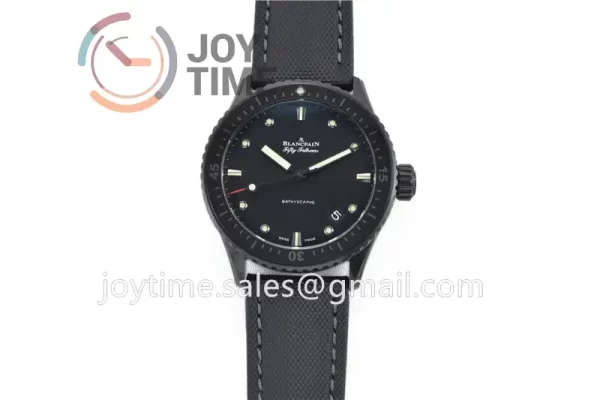 Blancpain Fifty Fathoms Bathyscaphe ZF 1:1 Best Edition Ceramic Case Sail-canvas Strap A1315