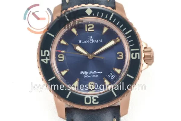 Blancpain Fifty Fathoms ZF 1:1 Best Edition RG Case Sail-canvas Strap A2836