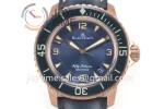 Blancpain Fifty Fathoms ZF 1:1 Best Edition RG Case Sail-canvas Strap A2836