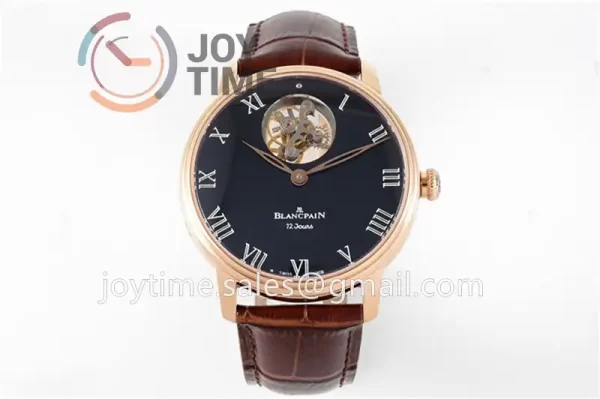 Blancpain Villeret JBF 1:1 Best Edition RG Case Leather Strap Tourbillon