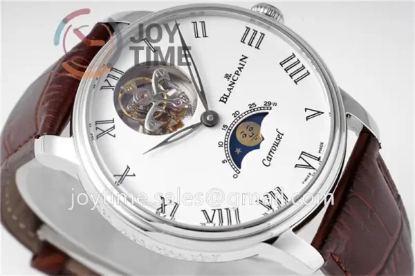 Blancpain Villeret JBF 1:1 Best Edition SS Case Leather Strap Tourbillon