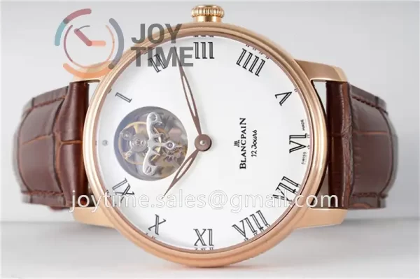 Blancpain Villeret JBF 1:1 Best Edition RG Case Leather Strap Tourbillon