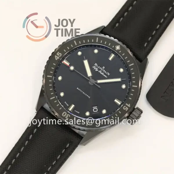 Blancpain Fifty Fathoms Bathyscaphe GF 1:1 Best Edition Ceramic Case Sail-canvas Strap A1315