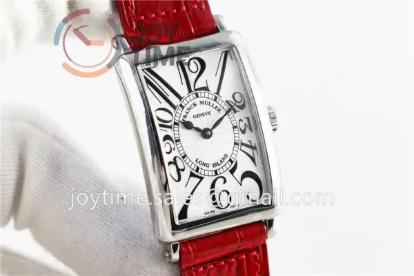 Franck Muller Long Island Ladies GF 1:1 Best Edition SS Case Leather Strap Ronda Quartz （4 Colors）