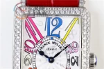 Franck Muller Long Island Ladies GF 1:1 Best Edition SS Case Diamond Bezel Leather Strap Ronda Quartz （4 Colors）