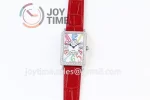 Franck Muller Long Island Ladies GF 1:1 Best Edition SS Case Diamond Bezel Leather Strap Ronda Quartz （4 Colors）