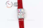 Franck Muller Long Island Ladies GF 1:1 Best Edition SS Case Diamond Bezel Leather Strap Ronda Quartz （4 Colors）