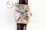 Franck Muller Casablanca GF 1:1 Best Edition RG Case Full Diamonds Leather Strap A2824