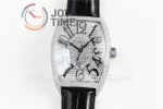 Franck Muller Casablanca GF 1:1 Best Edition SS Case Full Diamonds Leather Strap A2824