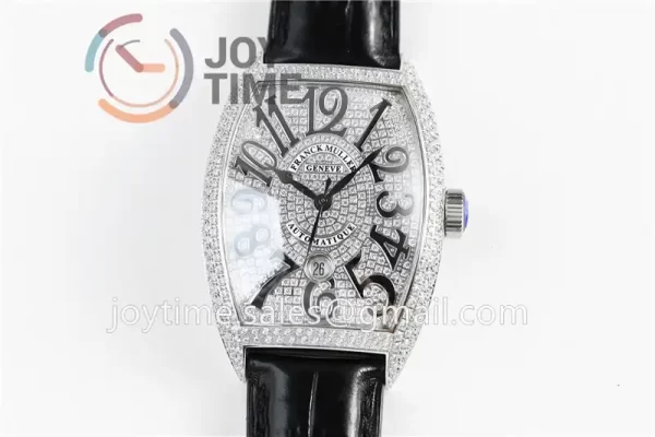 Franck Muller Casablanca GF 1:1 Best Edition SS Case Full Diamonds Leather Strap A2824