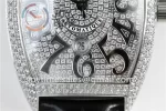 Franck Muller Casablanca GF 1:1 Best Edition SS Case Full Diamonds Leather Strap A2824