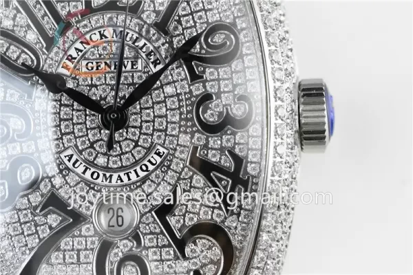 Franck Muller Casablanca GF 1:1 Best Edition SS Case Full Diamonds Leather Strap A2824