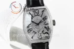 Franck Muller Casablanca GF 1:1 Best Edition SS Case Full Diamonds Leather Strap A2824