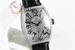 Franck Muller Casablanca GF 1:1 Best Edition SS Case Full Diamonds Leather Strap A2824