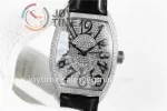 Franck Muller Casablanca GF 1:1 Best Edition SS Case Full Diamonds Leather Strap A2824