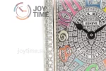 Franck Muller Long Island Ladies GF 1:1 Best Edition SS Case Full Diamond Leather Strap Ronda Quartz