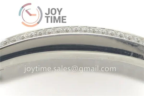 Franck Muller Long Island Ladies GF 1:1 Best Edition SS Case Full Diamond Leather Strap Ronda Quartz