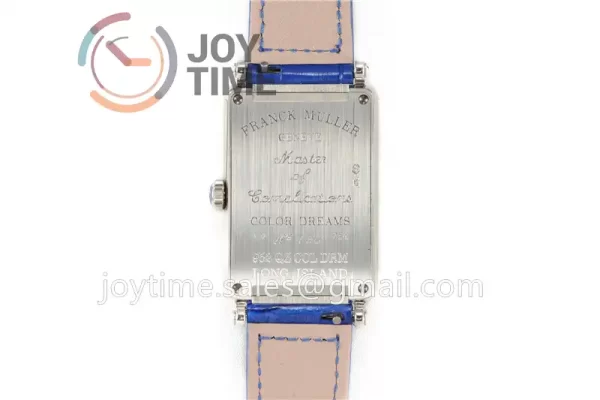 Franck Muller Long Island Ladies GF 1:1 Best Edition SS Case Full Diamond Leather Strap Ronda Quartz