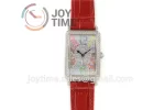 Franck Muller Long Island Ladies GF 1:1 Best Edition SS Case Full Diamond Leather Strap Ronda Quartz