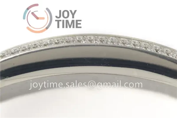 Franck Muller Long Island Ladies GF 1:1 Best Edition SS Case Full Diamond Leather Strap Ronda Quartz