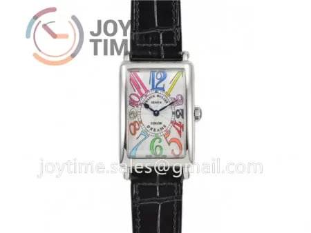 Franck Muller Long Island Ladies GF 1:1 Best Edition SS Case Leather Strap Ronda Quartz