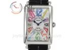 Franck Muller Long Island Ladies GF 1:1 Best Edition SS Case Leather Strap Ronda Quartz