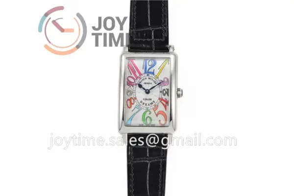 Franck Muller Long Island Ladies GF 1:1 Best Edition SS Case Leather Strap Ronda Quartz