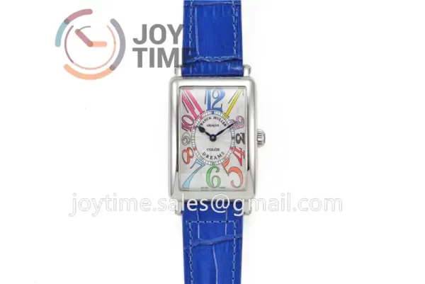 Franck Muller Long Island Ladies GF 1:1 Best Edition SS Case Leather Strap Ronda Quartz