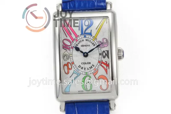 Franck Muller Long Island Ladies GF 1:1 Best Edition SS Case Leather Strap Ronda Quartz