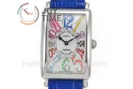 Franck Muller Long Island Ladies GF 1:1 Best Edition SS Case Leather Strap Ronda Quartz