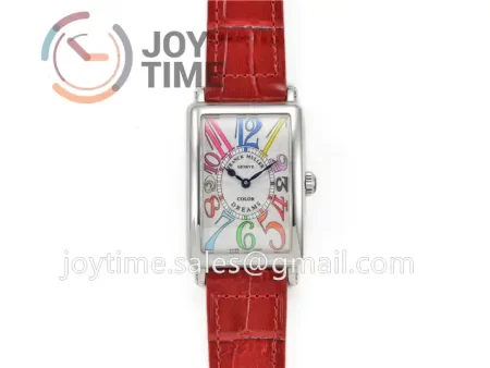 Franck Muller Long Island Ladies GF 1:1 Best Edition SS Case Leather Strap Ronda Quartz