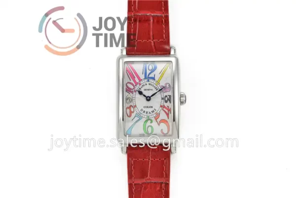 Franck Muller Long Island Ladies GF 1:1 Best Edition SS Case Leather Strap Ronda Quartz