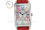 Franck Muller Long Island Ladies GF 1:1 Best Edition SS Case Leather Strap Ronda Quartz