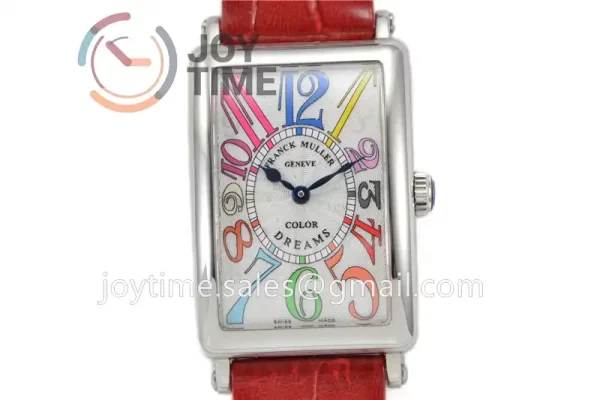 Franck Muller Long Island Ladies GF 1:1 Best Edition SS Case Leather Strap Ronda Quartz