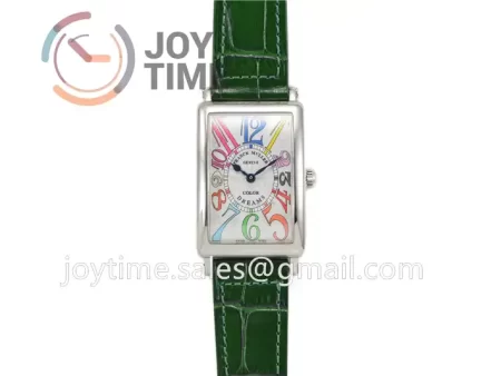 Franck Muller Long Island Ladies GF 1:1 Best Edition SS Case Leather Strap Ronda Quartz